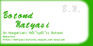 botond matyasi business card